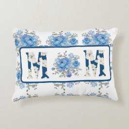 Mama der Mütter Day Blue Floral Dekokissen