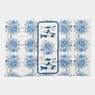 Mama der Mütter Day Blue Floral Geschirrtuch