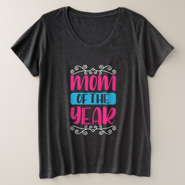 Mama der Mutter Kunst des Jahres Große Größe T-Shirt (Design vorne)