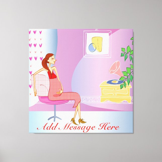 Mama der Mutterschaft Wrapped Canvas Leinwanddruck (Vorderseite)