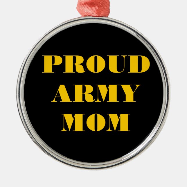 Mama der Ornament-Proud-Armee Silbernes Ornament (Vorne)