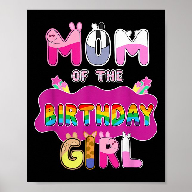 Mama der Schweine-Party-Decorati Poster (Vorne)