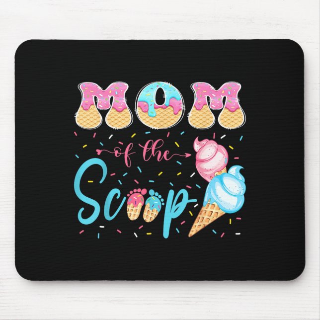 Mama der Scoop Eiscreme Geschlechtsenthüllung Baby Mousepad (Vorne)