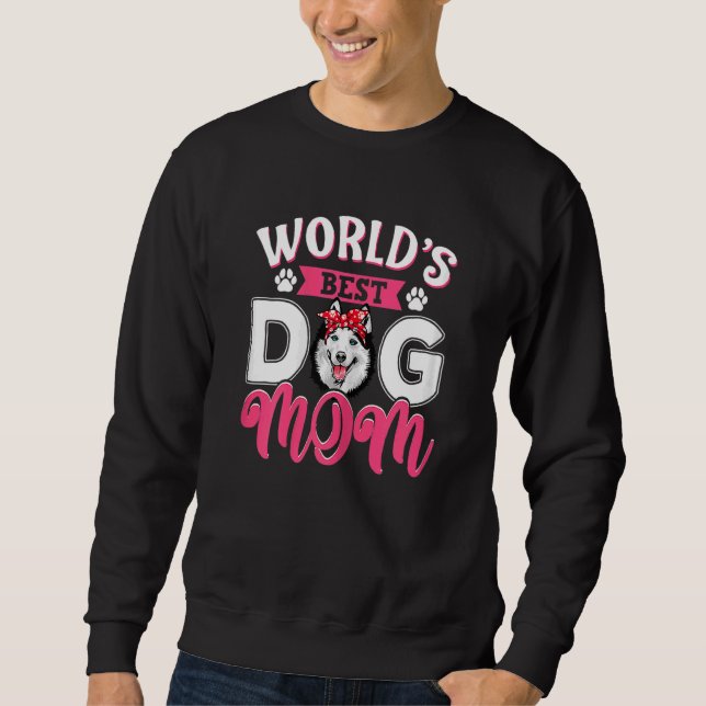 Mama der sibirischen Husky-Hunde Sweatshirt (Vorderseite)