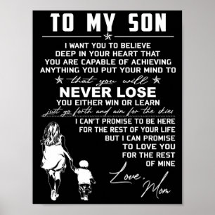 Mama der Sohn-Liebe Poster