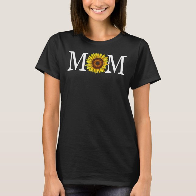 Mama der Sonnenblumenfamilie zum Geburtstag T-Shirt (Vorderseite)