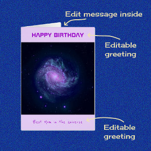 Mama der Spiralgalaxie Geburtstagskarte