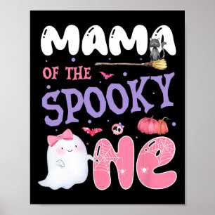 Mama der spöttischen 1. Geburtstags Halloween Rosa Poster