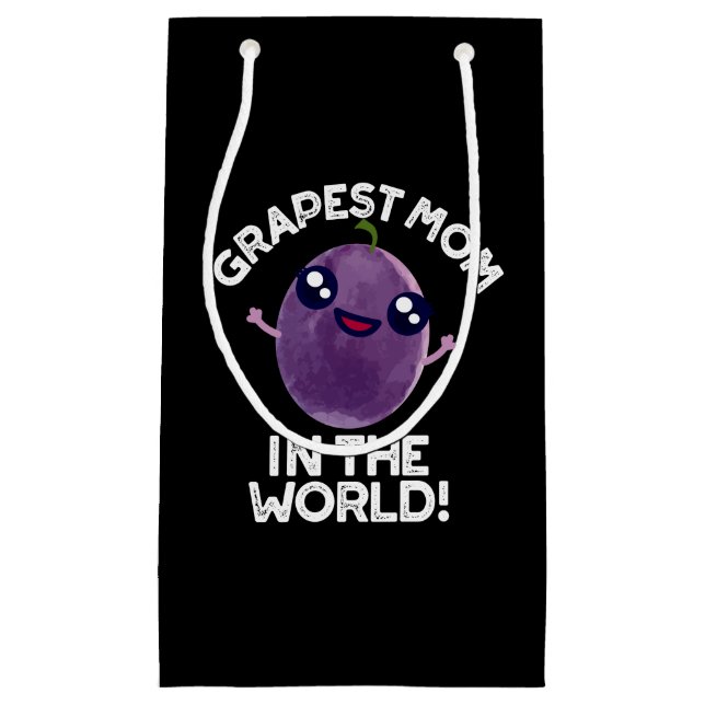 Mama der Trauben im Weltraum Funny Fruit Pun Dark  Kleine Geschenktüte (Vorderseite)