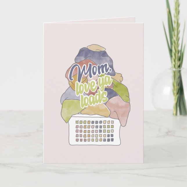 Mama der Wäsche Geburtstag der Mutter Karte (Vorderseite)