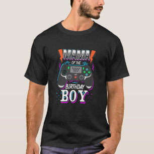 Mama der weiblichen Jungen, die das Video-Spiel zu T-Shirt
