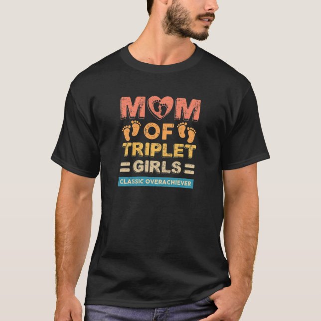 Mama der weiblichen Triole T-Shirt (Vorderseite)
