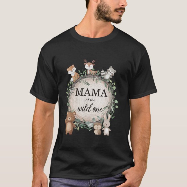 Mama der wild lebenden Waldtiere 1st B T-Shirt (Vorderseite)