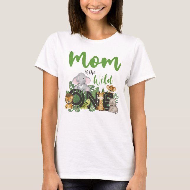 Mama der wilden Jungle Safari Zoo Animals T-Sh T-Shirt (Vorderseite)