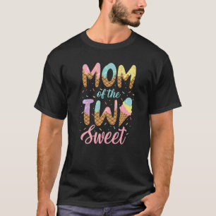 Mama der zwei süßen Birthday Girl Ice Cream 2. T-Shirt