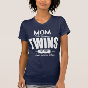 Mama der Zwillinge Prodept. Super Mom in der T-Shirt