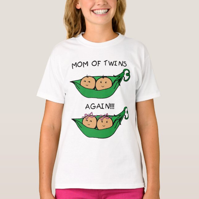 Mama der Zwillinge wieder T-Shirt (Vorderseite)