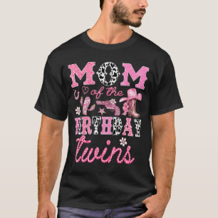 Mama der Zwillinge zum Geburtstag Cowgirl Rodeo We T-Shirt