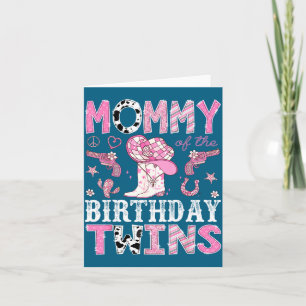 Mama der Zwillinge zum Geburtstag Nk Rodeo Cowgirl Karte