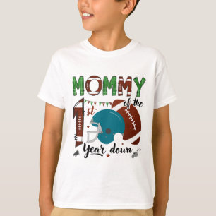 Mama des 1. Jahres Down Footll 1-Jähriger Geburt T-Shirt