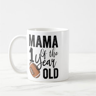 Mama des 1-jährigen Footll 1. Jahr herab Geburtst Kaffeetasse