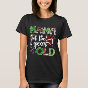 Mama des 1-jährigen Fußball-Erstgeburtstagsjungen T-Shirt