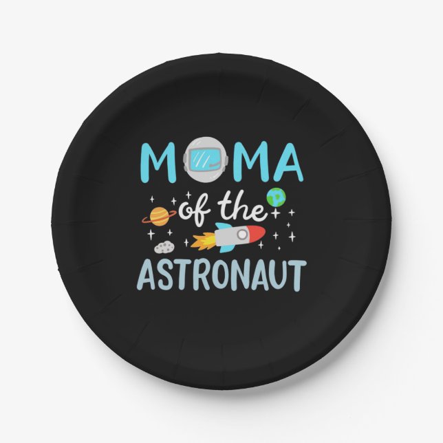 Mama des Astronauten Pappteller (Vorderseite)