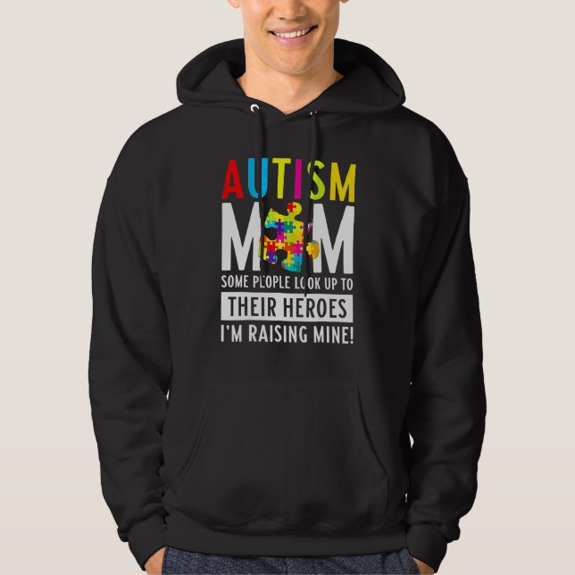 Mama des Autismus Hoodie (Vorderseite)
