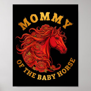 Mama des Baby-Pferdes chinesisches Neujahr 2026 Fe Poster