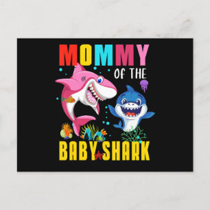 Mama des Baby Shark T-Shirt Geburtstag Einladungspostkarte