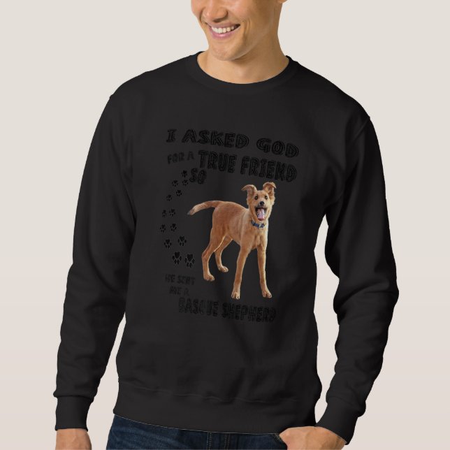 Mama des baskischen Shepherds Vater Kostüm Baskens Sweatshirt (Vorderseite)