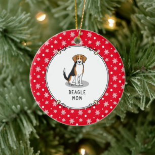 Mama des Beagle (Tri-Farbe 3) Hunde Niedlich Hunde Keramik Ornament