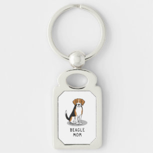 Mama des Beagle (Tri-Farbe 3) Hunde Niedlich Hunde Schlüsselanhänger