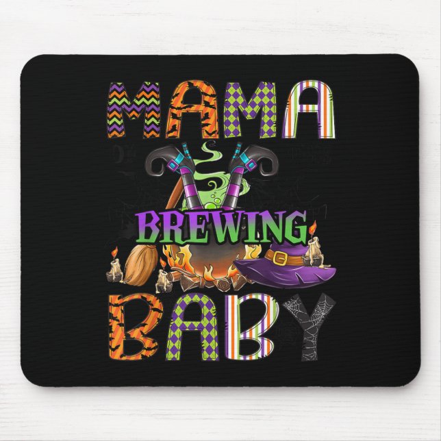 Mama des brauenden Halloween-Babys eins Soky Mama Mousepad (Vorne)