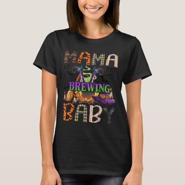 Mama des brauenden Halloween-Babys One Soky Mama  T-Shirt (Vorderseite)