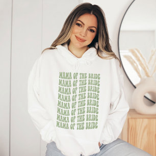 Mama des Bride Sage Green Matching Brautparty Hoodie