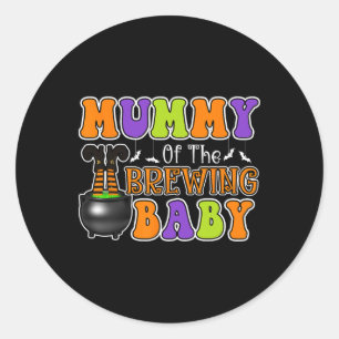 Mama des Bruchs von Halloween-Baby-Tracht 1 Runder Aufkleber