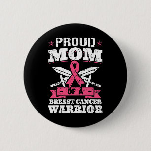 Mama des Brustkrebs-Kriegers rosa Aufklärungsband Button