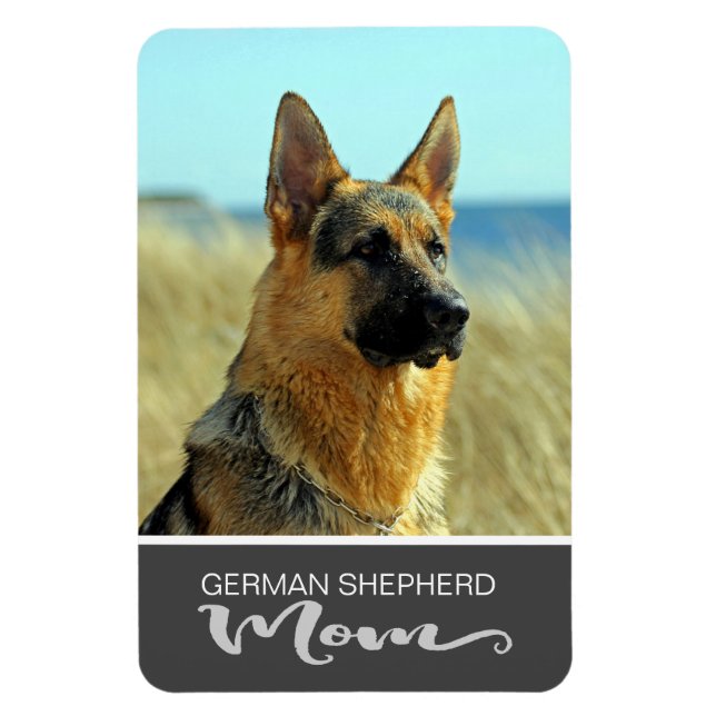 Mama des Deutschen Schäferhirds Foto des Hundes ei Magnet