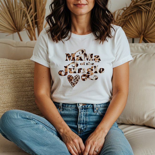 Mama des Dschungelleoparden Printzeichen Tri-Blend Shirt (Mama of the Jungle Leopard Print Heart Monogram Tri-Blend Shirt)