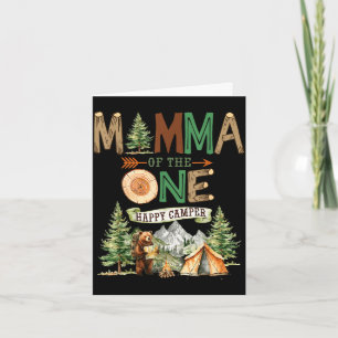 Mama des einen glücklichen Camper 1. Geburtstag Ca Karte