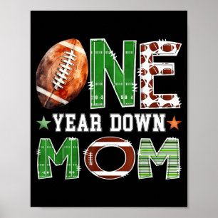 Mama des einjährigen 1. Geburtstags Jungen Fußball Poster