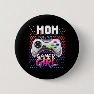 Mama des Gamer Girl Matching Video Game Geburtstag Button