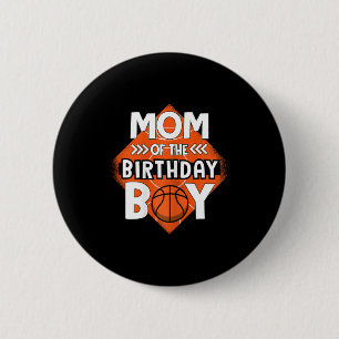 Mama des Geburtstags Boy Bysketbyll Mama T-Shirt f Button
