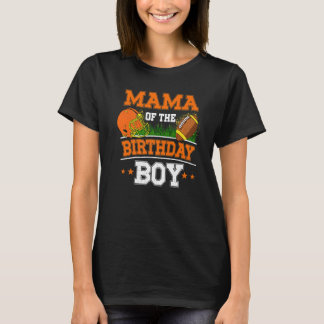 Mama des Geburtstags Boy Football Fußball-Thema Bd T-Shirt
