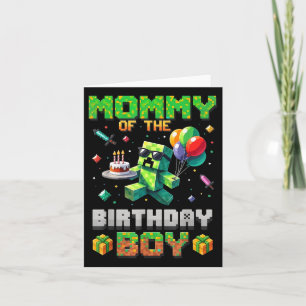 Mama des Geburtstags Boy Party Video Gamer Pixel N Karte