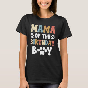 Mama des Geburtstags Junge Hund Paw Bday Party Cel T-Shirt