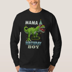 Mama des Geburtstags Junge Rex Dinosaur Geburtstag T-Shirt