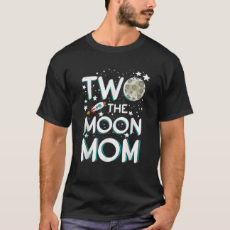 Mama des Geburtstags Junge Shirt Zwei Der Mond Mom