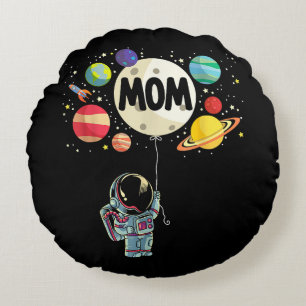 Mama des Geburtstagsjungen Astronauten 1. Geburtst Rundes Kissen